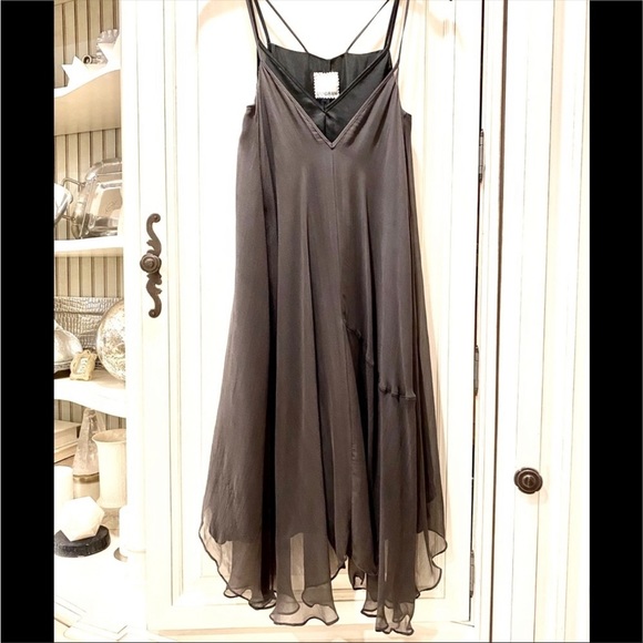 ANAGRAM Dresses & Skirts - 100% Silk Grey & Black Dress